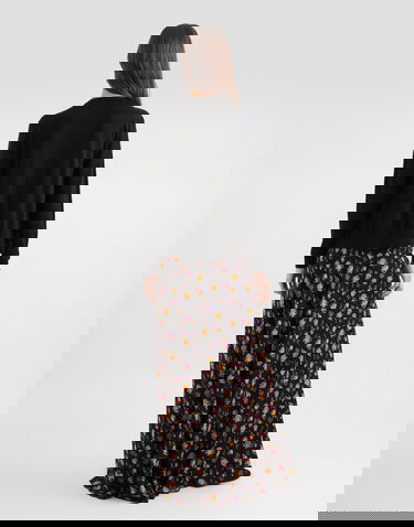 Пола Dolce & Gabbana Dolce & Gabbana Small Rose Bouquets-print Flared Charmeuse Skirt Многоцветен | F4DBJTFSA8DHN5XR, 2