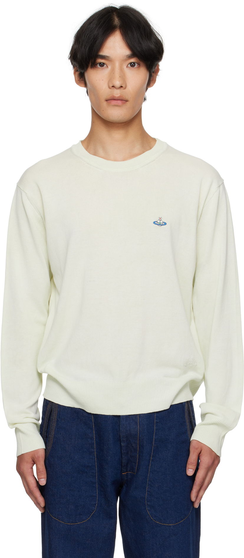 Пуловер Vivienne Westwood Vivienne Westwood Alex Round Neck Sweater Зелено | 27010012-Y003K-