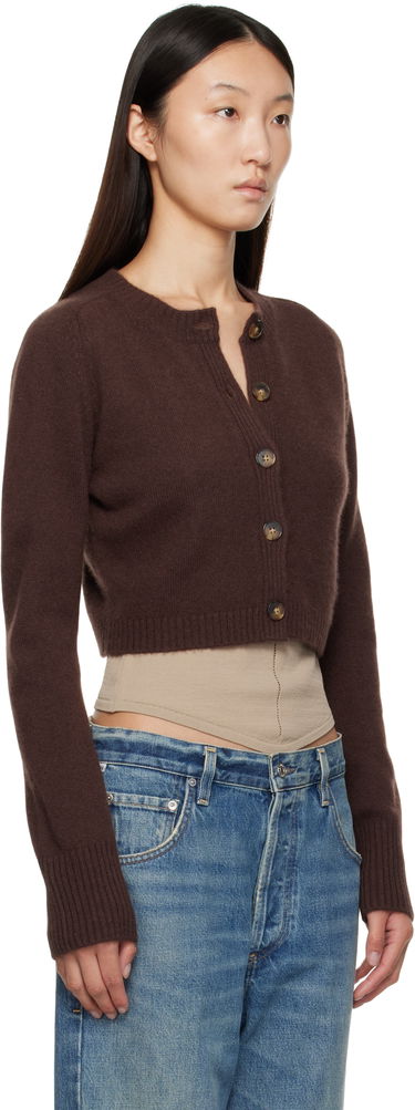 Пуловер Loulou de Saison Loulou de Saison Zephir Cashmere Cropped Cardigan Черно | ZEPHIR LDS, 4