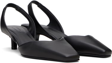 Грижа за обувките Loulou de Saison Loulou de Saison Akila LDS Leather Slingback Heels Черно | AKILA LDS, 3