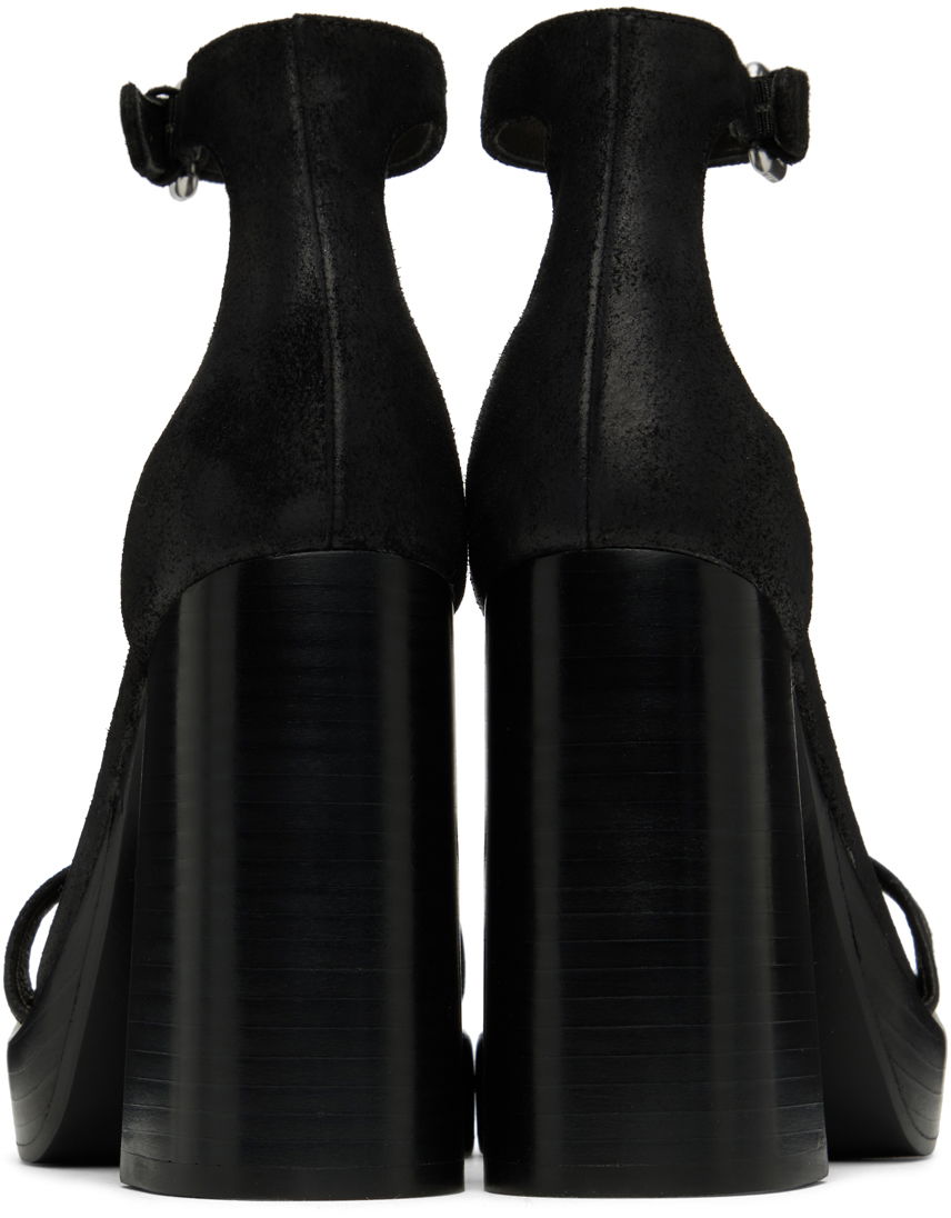 Pокля rag & bone rag & bone Matrix Heeled Suede Sandals Черно | WFF22HF019MX19, 1