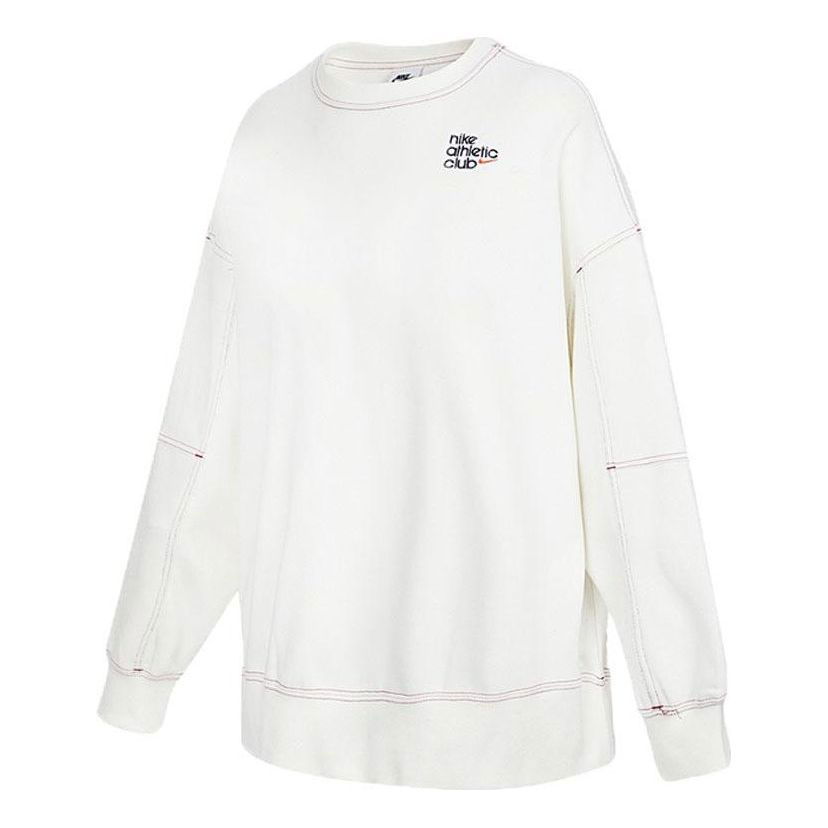 Пуловер Nike Athletic Club Fleece Sweatshirt Бяло | DQ9146-133