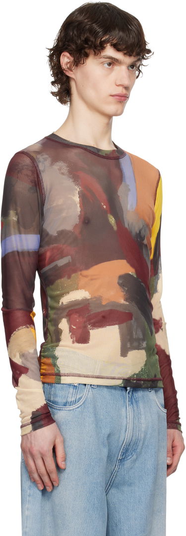 Тениска JW Anderson JW Anderson Abstract Print Mesh T-Shirt Многоцветен | JO0234-PG1723, 1
