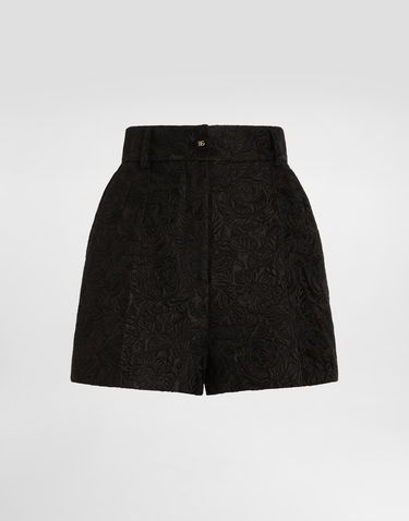Къси панталони Dolce & Gabbana Dolce & Gabbana Quilted Floral Jacquard Shorts Черно | FTC9GTGDCSSN0000, 0