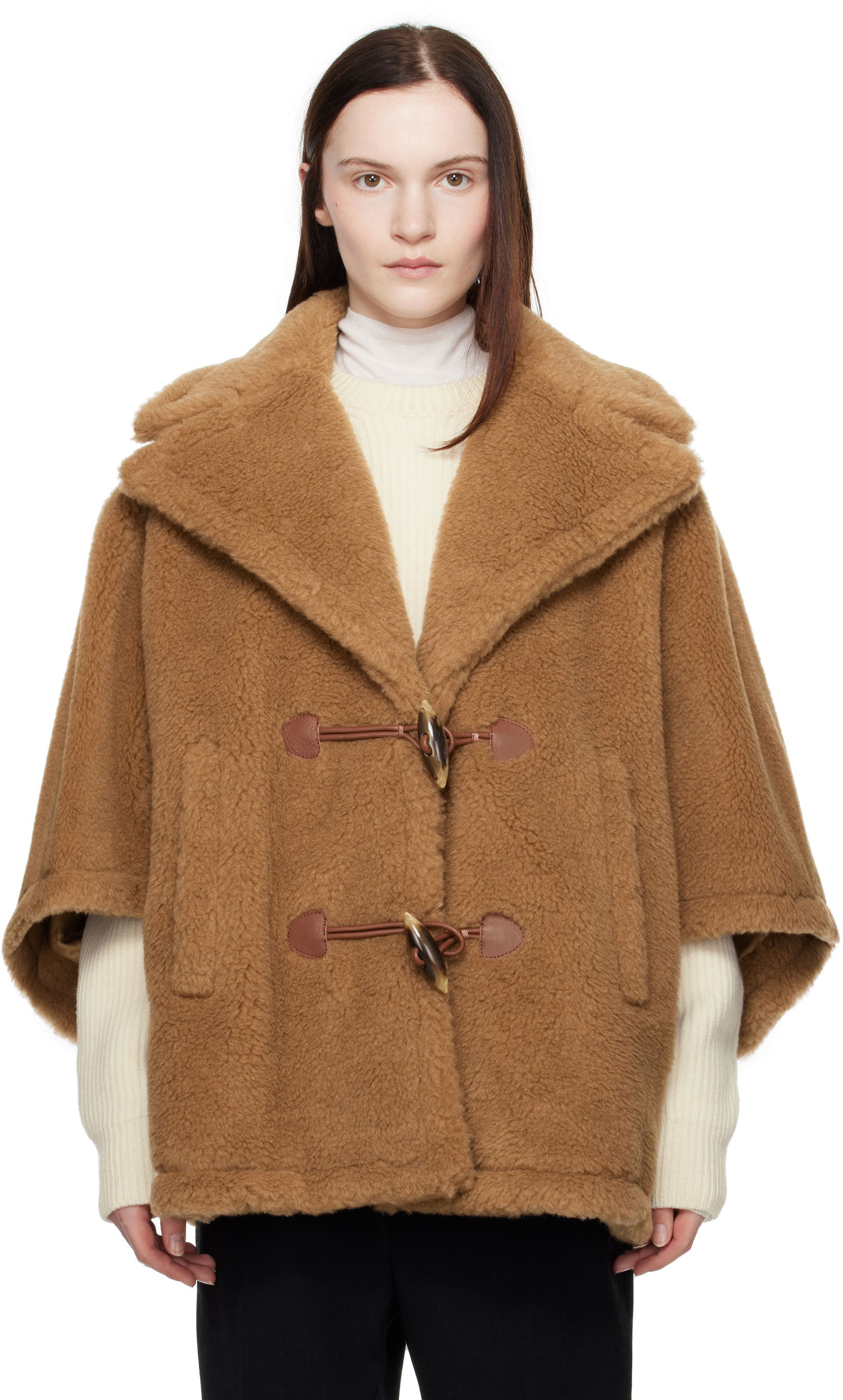 Палта Max Mara Max Mara George Teddy Cape Кафяво | 2424736052600 MM10739, 0