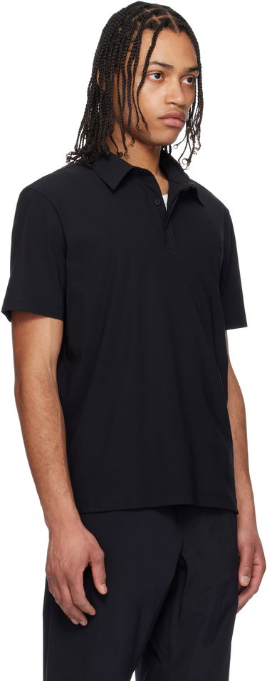 Поло тениска Moncler Moncler Black Logo Patch Polo Черно | K10918A00010829JP, 1
