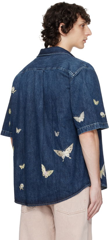 Риза OUR LEGACY Our Legacy Beyond Embroidered Denim Resort Shirt Синьо | M2252BB, 2