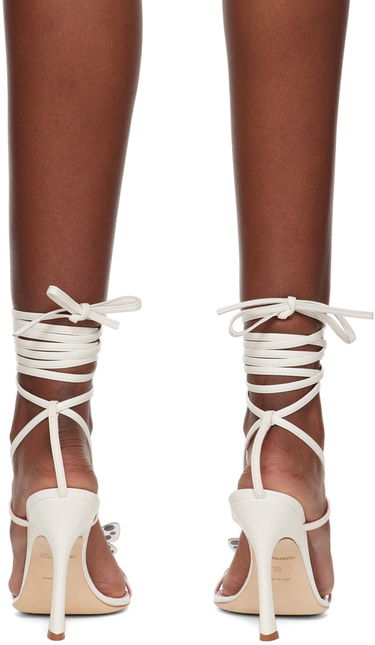 Значка Blumarine Blumarine Butterfly '105 Heeled Sandals Бяло | 6A4531PX507S1400, 1