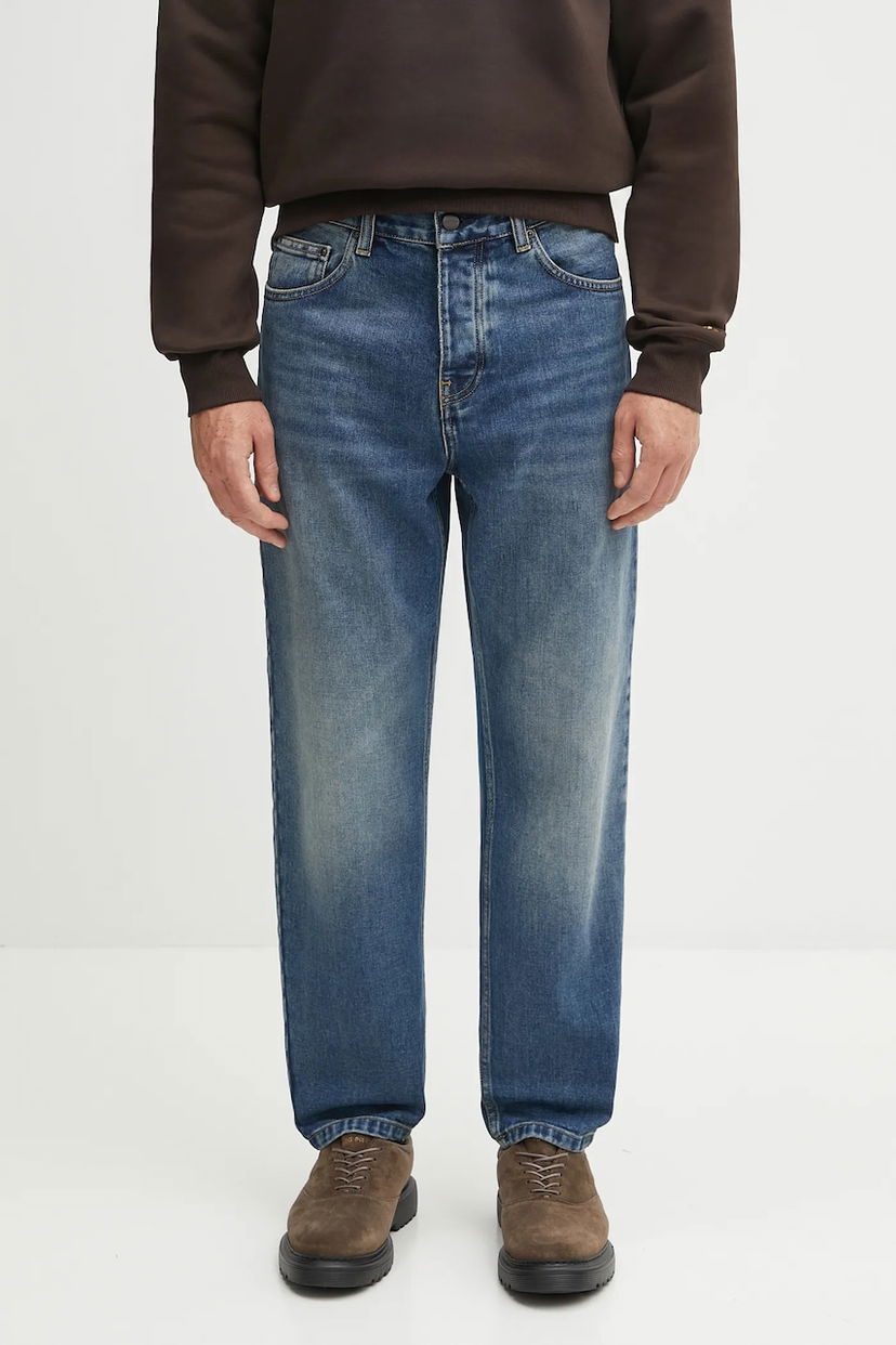 Дънки Carhartt WIP Newel Pant Washed Straight Fit Jeans Синьо | I029208.014L