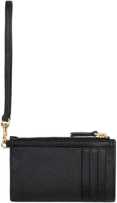 Портфейл Marc Jacobs Marc Jacobs Leather Top Zip Wristlet Wallet Черно | S125L01RE22, 1