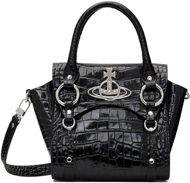 Small Croc-Effect Shoulder Bag