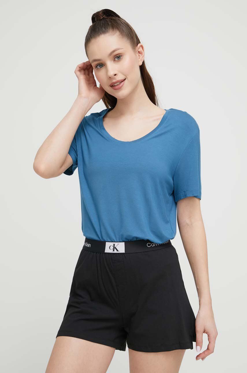 Тениска CALVIN KLEIN Underwear T-Shirt Синьо | 000QS6968E.PPYX, 0