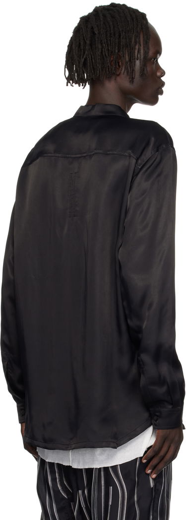 Риза Rick Owens Rick Owens Concordians Island Satin Shirt Черно | RU02E1299 HSCH, 2