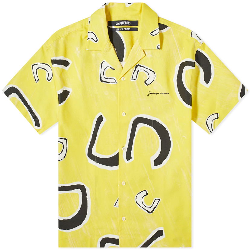 Риза Jacquemus Jean Monogram Vacation Shirt in Yellow/Black Жълто | 24E245SH201-1585-2BA