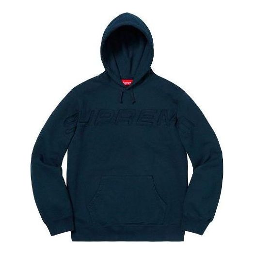 Суитчър Supreme Set In Logo Hooded Sweatshirt Синьо | SUP-SS19-096, 0