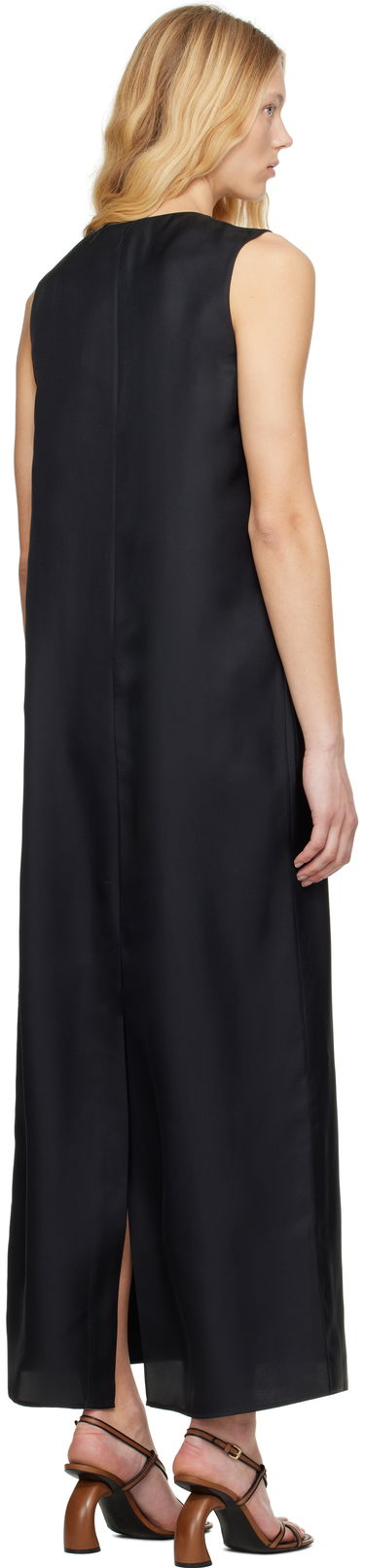Pокля Róhe Róhe Scoop-Neck Silk Maxi Dress Черно | 415-33-164, 2