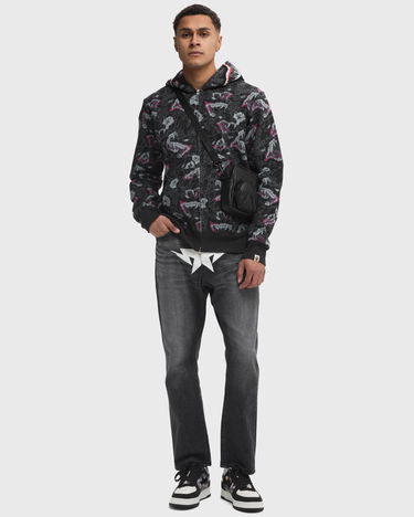 Суитчър BAPE Tattoo Camo Shark Full-Zip Hoodie Черно | 001ZPK801007MBLK, 1