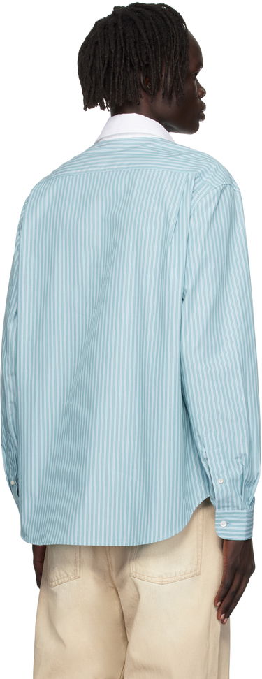 Риза Acne Studios Acne Studios Striped Button-Up Shirt Тюркоазено | CB0114-, 2