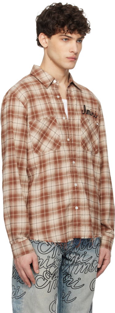 Риза AMIRI Amiri Shotgun Distressed Plaid Flannel Shirt Зелено | AMSTFL1009, 4