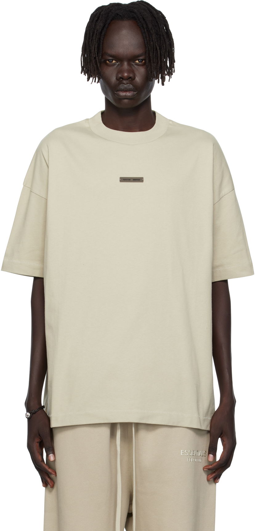 Тениска Fear of God ESSENTIALS Classic Fit T-Shirt Бежово | 125SP254196F