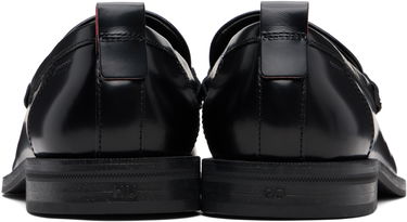 Облекло и аксесоари BOSS Stacked-Logo Bit Leather Loafers Черно | 50548574, 2