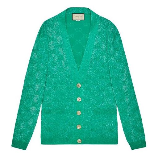 Пуловер Gucci Gucci GG Sparkling Wool Cardigan Зелено | 599271-XKA5X-3136, 0