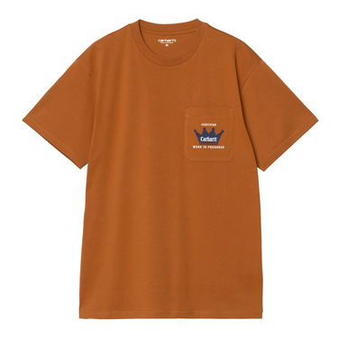 Тениска Carhartt WIP Carhartt WIP Crown Pocket Short Sleeve T-Shirt Кафяво | I034673_9, 0