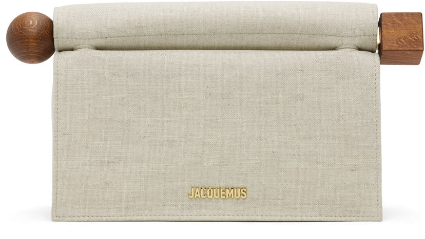 Дамска чанта Jacquemus The Rond Carré Clutch Бежово | 25HBAW00356AW00094