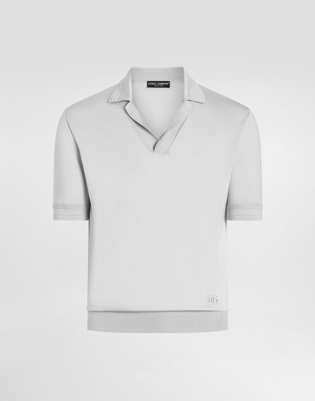 Dolce & Gabbana Satin Silk Polo Shirt