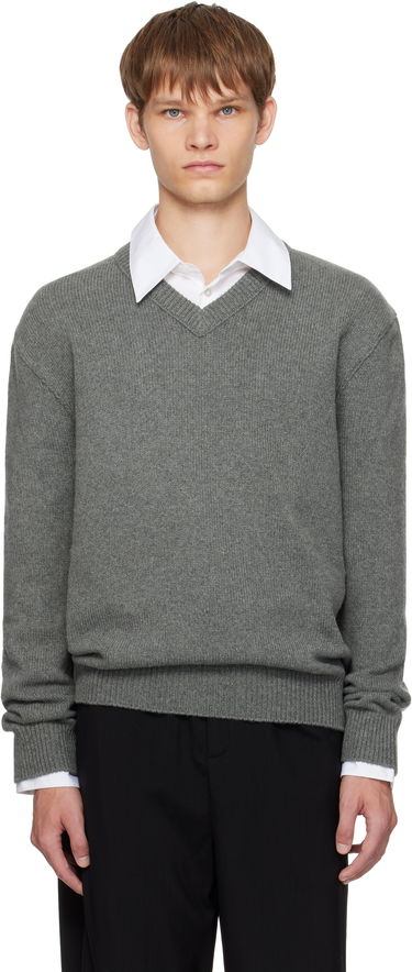 Пуловер The Row The Row Horik V-Neck Sweater Сиво | 1023-Y960, 0