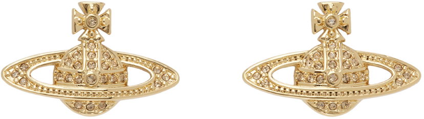 Обеци Vivienne Westwood Mini Bas Relief Earrings Бежово | 62020033-02R121-CN