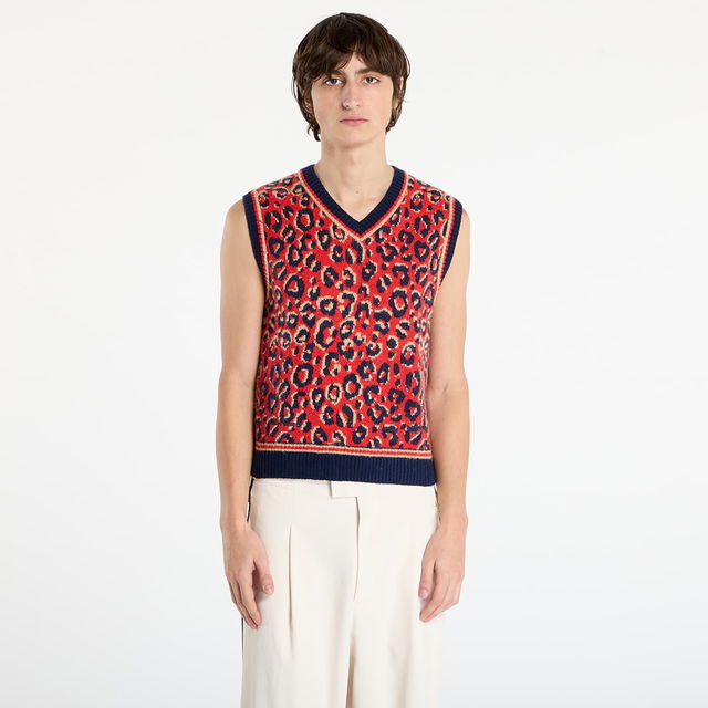 Wales Bonner Leopard Print Knit Vest
