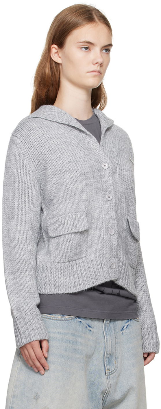 Пуловер We11done Knit Sailor Collar Cardigan Сиво | WD-KC2-24-632-W-GY, 1