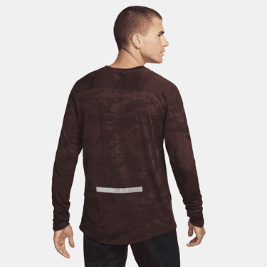 Тениска Nike M NK TFADV RUN DVN LS Бургунди | fb8538-227, 4