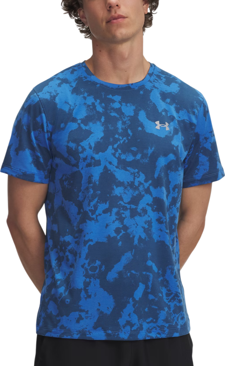 Тениска Under Armour Under Armour UA Launch Printed Short Sleeve T-Shirt Синьо | 6006110-402, 0