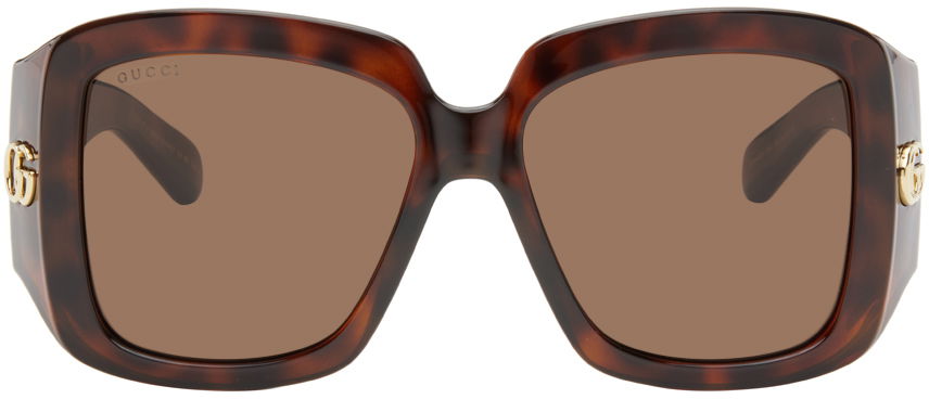 Слънчеви очила Gucci 'GG' Corner Sunglasses Кафяво | GG1402S-002, 0
