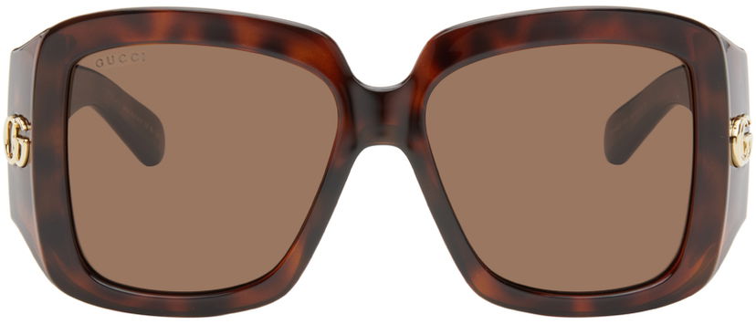 Слънчеви очила Gucci 'GG' Corner Sunglasses Кафяво | GG1402S-002