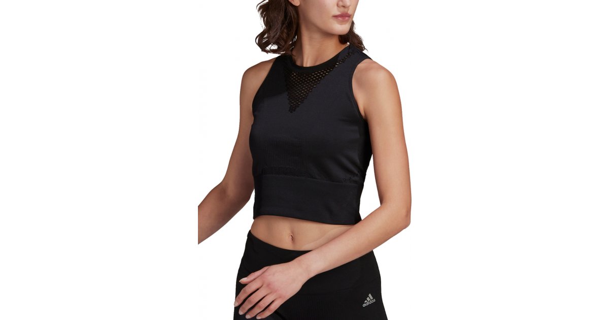 Потник adidas Originals Run Fast AEROKNIT Crop Tank Top Черно | h57772, 1