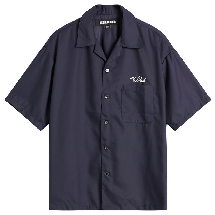 Риза Neighborhood Neighborhood Hawaiian Shirt, Size Large Тъмно синьо | 251TSNH-SHM07-NVY