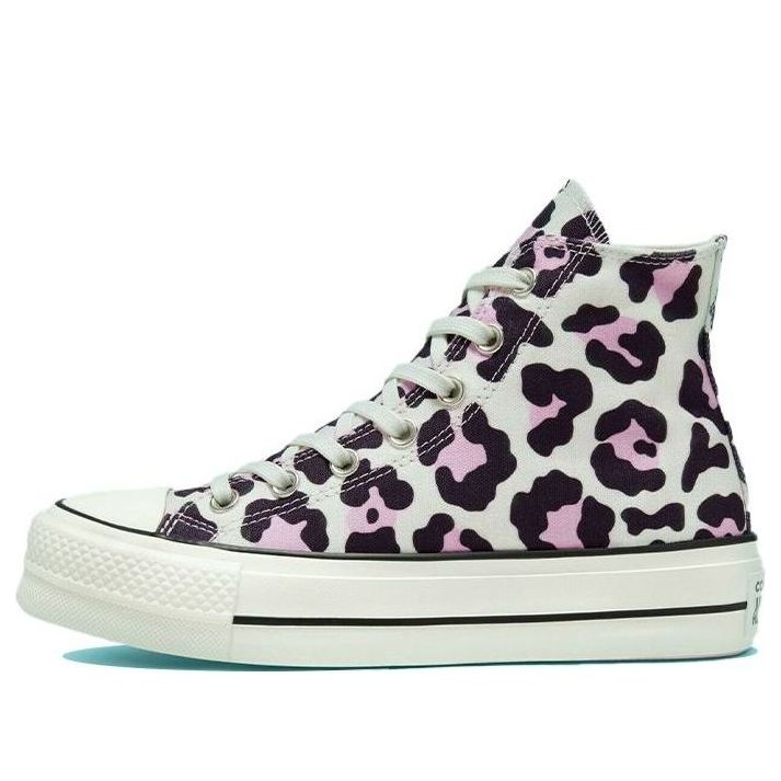 Кецове и обувки Converse Chuck Taylor All Star Lift High Leopard Бяло | 568002C, 0