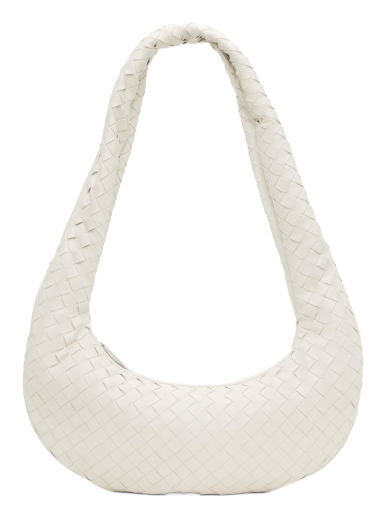 Чанта през рамо Bottega Veneta Zip Bag Бяло | 755618 VCRL0