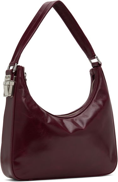 Дамска чанта BY FAR BY FAR Rhea Creased Leather Shoulder Bag Бургунди | MWBSB027CL034RD028PL, 1