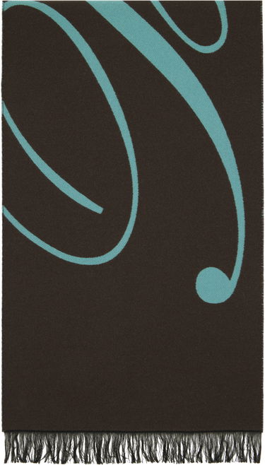 Шал Burberry Logo Wool Silk Scarf Gray / Blue Сиво | 8079175, 0