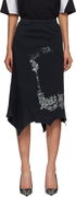Vetements Cradle Of Filth Print Asymmetrical Midi Skirt