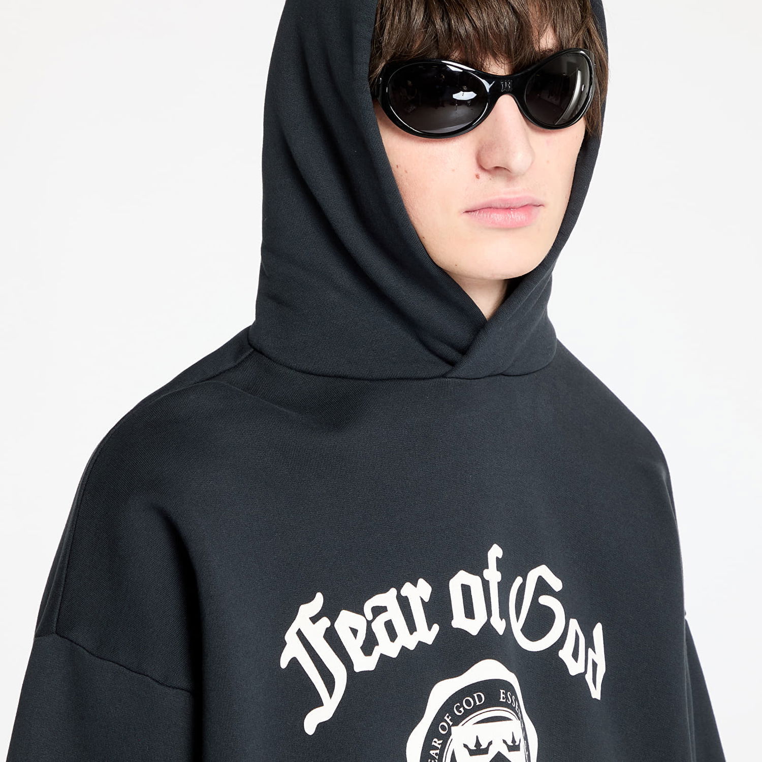 Суитчър Fear of God Heavy Fleece Vintage Shrunken Hoodie Черно | 192HO246210F-001, 1