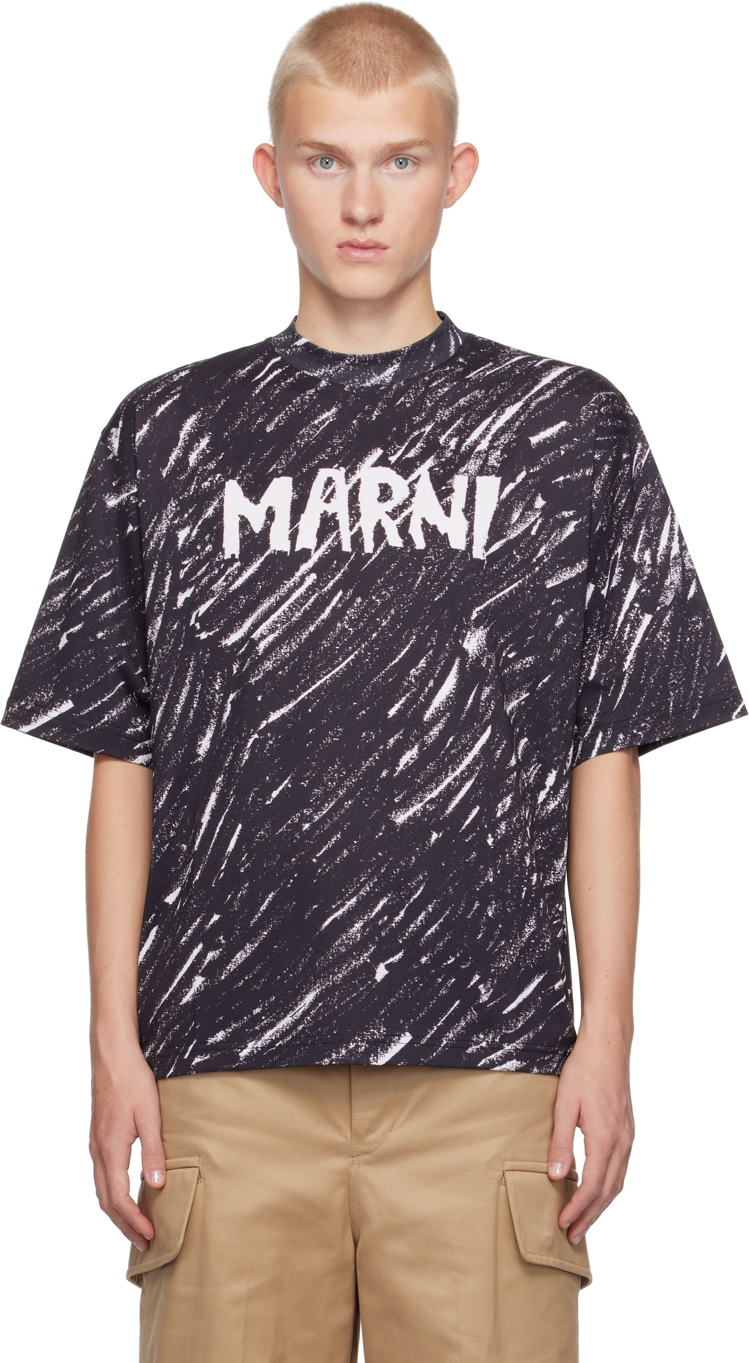 Тениска Marni Logo T-shirt Черно | HUMU0223CP USS018, 0