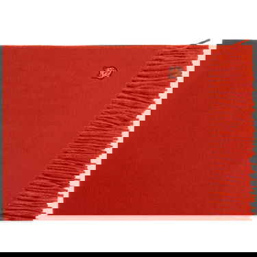 Шал MAISON KITSUNÉ Fox Head Patch Wool Scarf Червено | LM06201WA0018-M669, 0