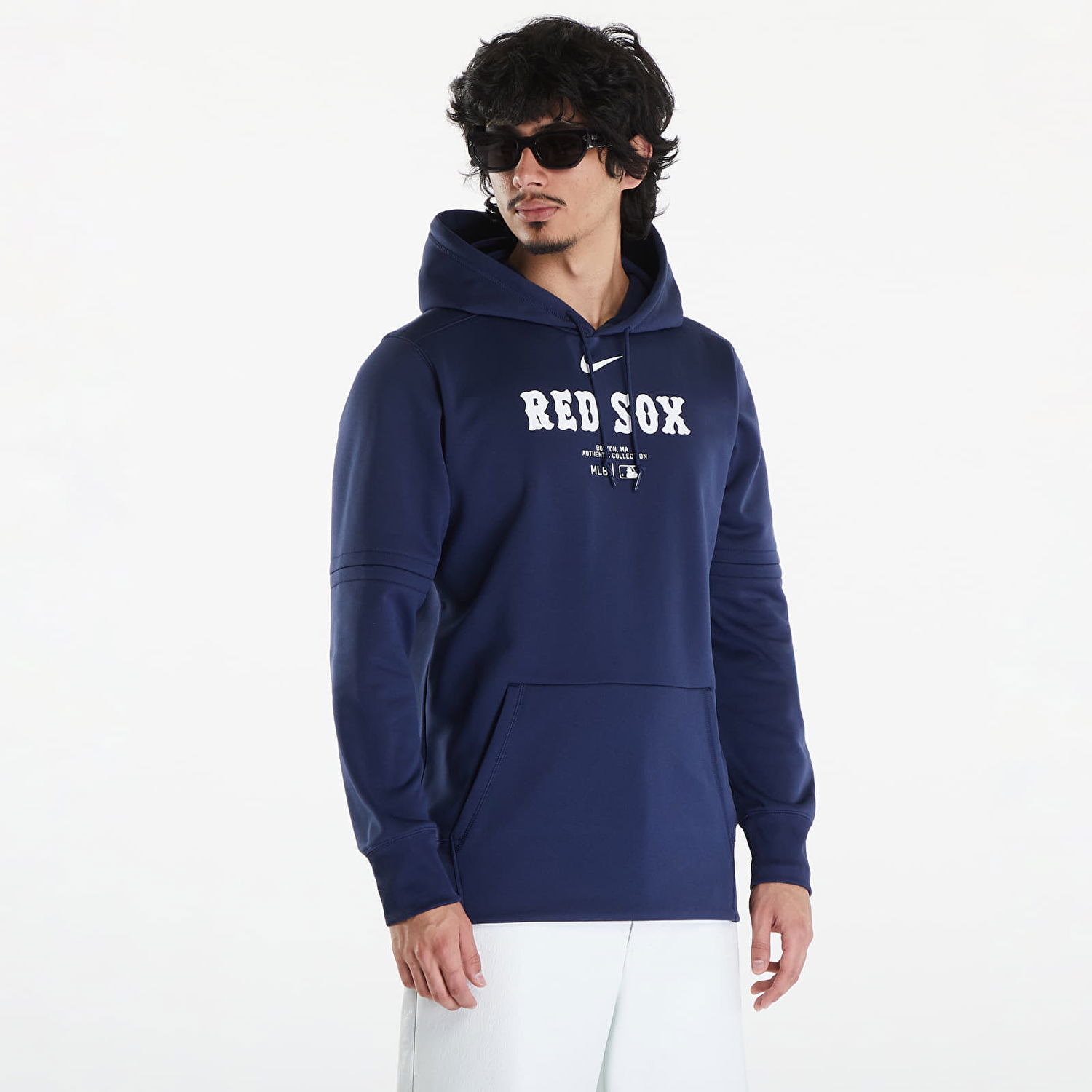 Суитчър Nike AC TF Hoodie PO Boston Red Sox Midnight Navy/ Midnight Navy Тъмно синьо | NAC3-160N-BQ-J37, 0