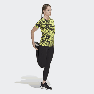 Тениска adidas Performance Fast Allover Print Running Жълто | HC6346, 5