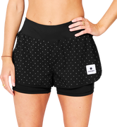 Saysky Reflective Polka 2-in-1 Pace Running Shorts
